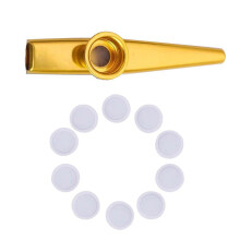 Metal Kazoos With Kazoo Flute Diaphragms Mouth Kazoos-gold