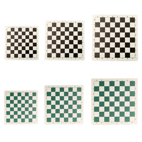 Portable Leather Chess Board Roll-up-Green White Large 1