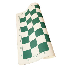 Roll-up Leather Chess Board Lightweight-Green White Small