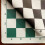 Roll-up Leather Chess Board Lightweight-Green White Small 18