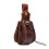 Medieval PU Leather Pouch Portable Drawstring-dark brown 1