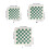 Leather Tournament Chess Board Non Slip-Black White Small 4