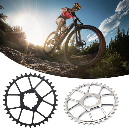 Bicycles Crankset Chainring 3mm Offset-Titanium color 34T 1