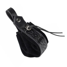 Medieval Belt Pouch Drawstring Bag Waist Bag for Fantasy-Black