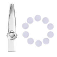 Metal Kazoos With Kazoo Flute Diaphragms Mouth Kazoos-silver