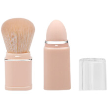 Pinceau Rétractable Rose Fond Blush Doux Pratique Voyage