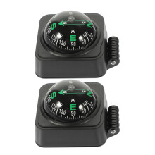 2 Dash Mount Navigationsrichtungskompass Fahrzeug Schwarz