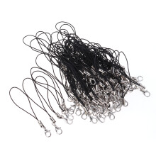 100 Hummerverschluss Lanyard 8,00x1,00x0,30 Cm Schwarz