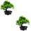 2St Künstlicher Bonsai-Kiefernbaum In Topf 8