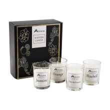 Alivio 4Pc Scented Candles Gift Set Natural Soy Wax, Aromatherapy Candles for Stress Relief & Relaxation Long-Lasting Fragrance for Home, Spa & Office