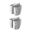 2St Multifunctionele Plastic Sponshouder Met Suction Grijs 7