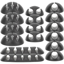 16 . Ladekabel Halter Schwarz Silikon Kabelorganizer