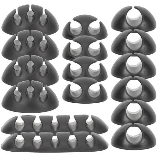 16 . Ladekabel Halter Schwarz Silikon Kabelorganizer