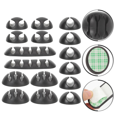 16 . Ladekabel Halter Schwarz Silikon Kabelorganizer 2