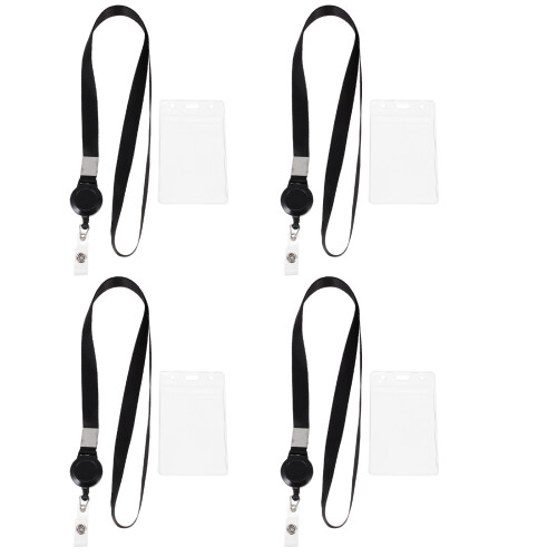 4 -Badge-Lanyard Passhalter Kartenhülle