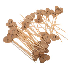 100 Stück Vintage Kraftpapier Herz Cupcake Fähnchen Für Valentinstag