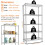 5 Tier Metal Storage Rack Silver Wire Shelf Unit 2