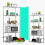 5 Tier Metal Storage Rack Silver Wire Shelf Unit 5