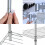 5 Tier Metal Storage Rack Silver Wire Shelf Unit 6