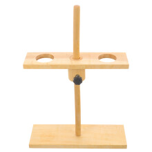 Labormesskolbenhalter Aus Holz Für Trichter 26,50x24,90x7,70cm Beige