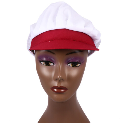 Mesh Arbeitsmütze Kochmütze Rot Unisex