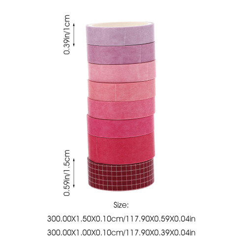 Masteelf 8 Uni Washi Tape Einfacher Stil Selbstklebend 1