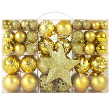 Gold 101 Piece Hanging Christmas Tree Baubles