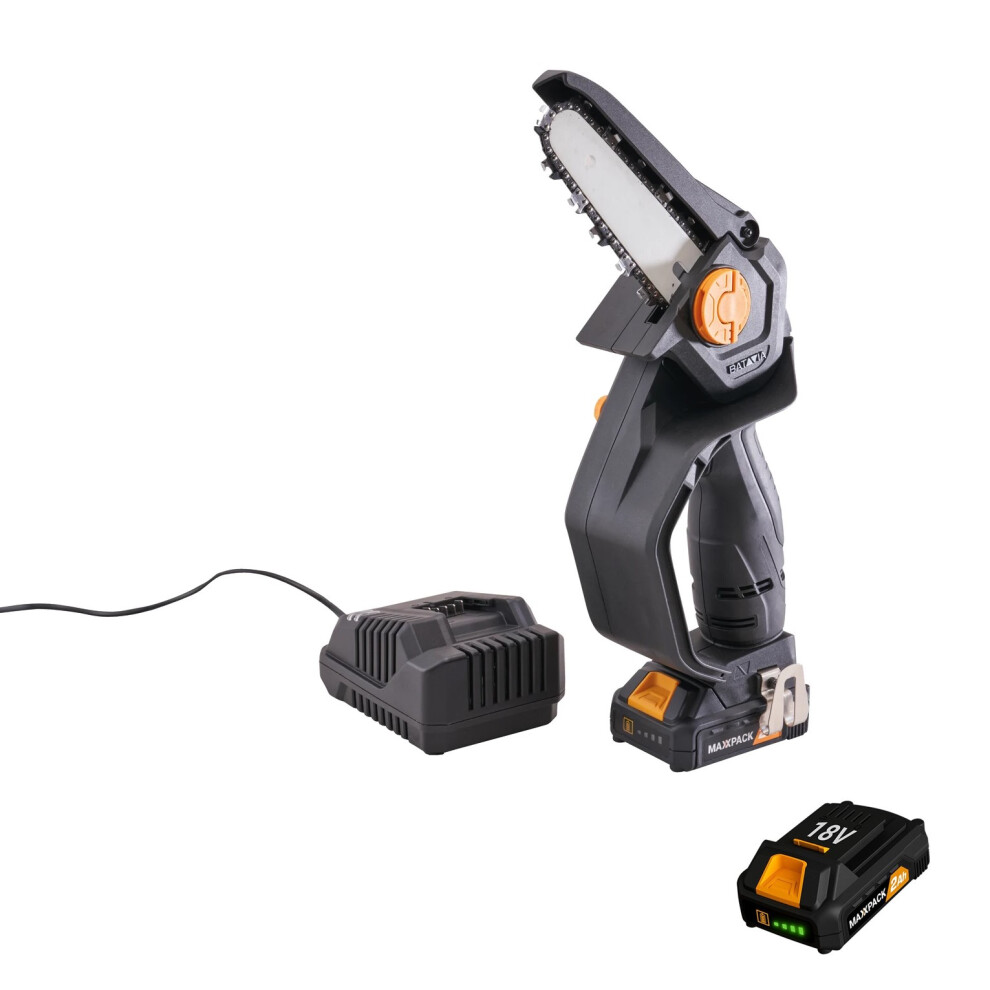 Batavia NEXXSAW 7in One Hand Chainsaw Cordless 18V 2 x 2.0Ah Li-ion Batteries-image-OPC-PM5HGRF-NEW