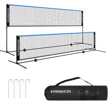Blue Black 5m Badminton Net Post Set
