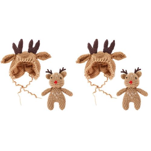 2 Sets Baby Wintermütze Gestrickt Warm 1