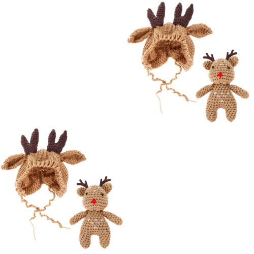 2 Sets Baby Wintermütze Gestrickt Warm 2