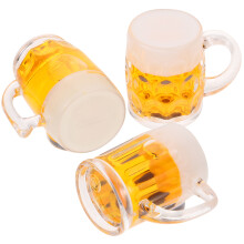 3Stk Kunststoff Bierbecher Mit Biermodell Für Bastelarbeiten