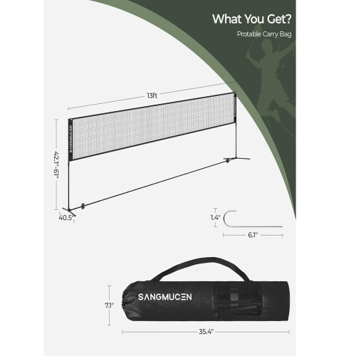 Gr8 Home Black 4m Badminton Net Post Set 2