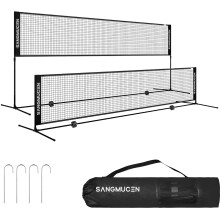 Black 5m Badminton Net Post Set