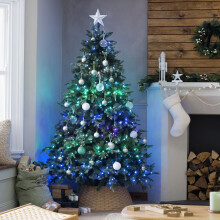 7ft Pre-Lit Colour Changing Twinkly Natural Look Christmas Tree