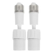 2 Trennstück Adapter Lampe Adapter 12,70x3,10x3,10 cm Weiß