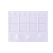 1Pc White Plastic Watercolor Pigment Tray for Painting and Mixing