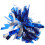 Blaues Silbernes Pompons Armband Für Cheerleading Party 10