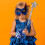 Blaues Silbernes Pompons Armband Für Cheerleading Party 6