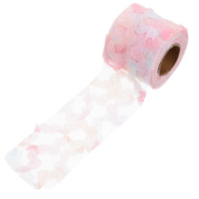 1 Rolle Chiffon Garn Rosen Polyester 3D Stickerei Kleid
