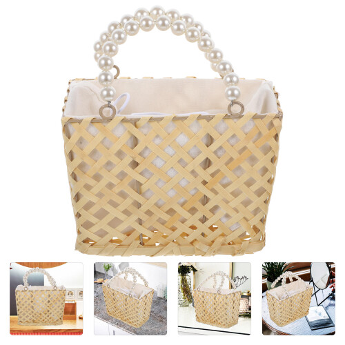 Raindrops Gewebter Aufbewahrungskorb Beige 1 Set 2