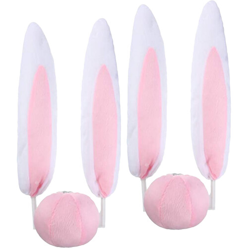 2 Sets Kreativer Hase-Ohr-Auto- , Neujahrs-Geschenk