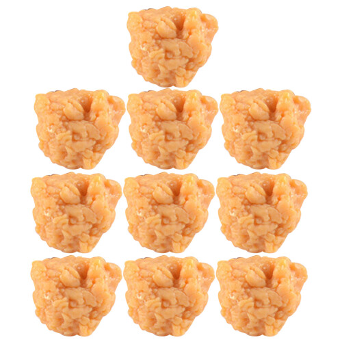 10Stk Simulierte Chicken Popcorn Gebratene Hähnchen Nuggets Requisiten
