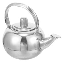 Kleine Edelstahl Teekanne Mit Sieb Für Losen Tee Silber