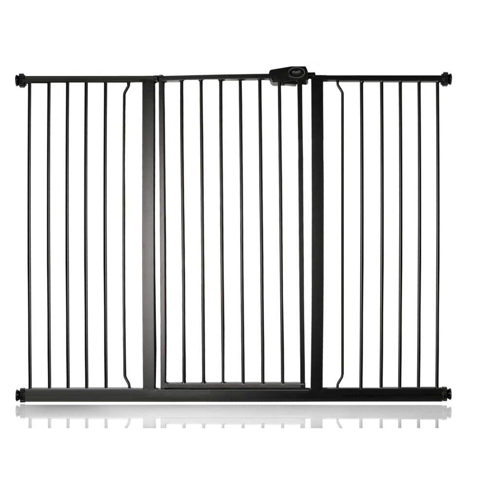Safetots (Matt 139.8Cm - 147.4Cm) Extra Tall Pressure Fit Gate Black
