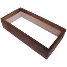 (26cmx13cmx5.5cm, Dark Wood Color) Shadow Box Picture Frame Display Case for Collectibles by YuJia