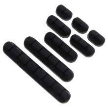 8St Praktische Kabel Organisers Clips Zwart Voor Kabelbeheer