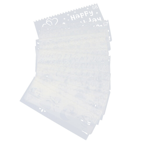 Raindrops Lettertype Stencils Tekensjabloon Huisdier 32 Stks