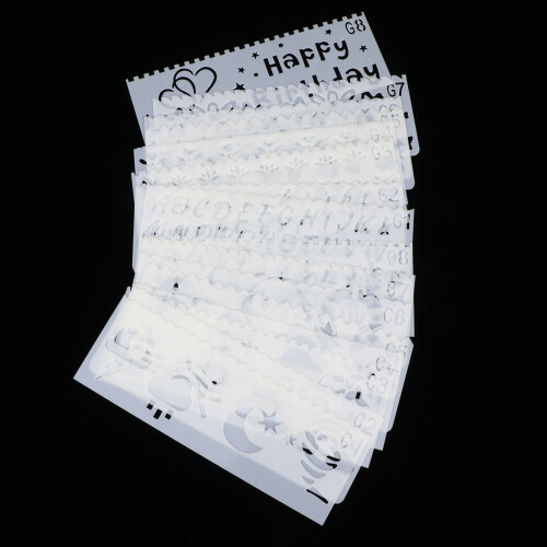 Raindrops Lettertype Stencils Tekensjabloon Huisdier 32 Stks 2