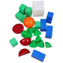 3 Sets Meetkundige Stoffen Manipulatief, Uitneembare Modellen